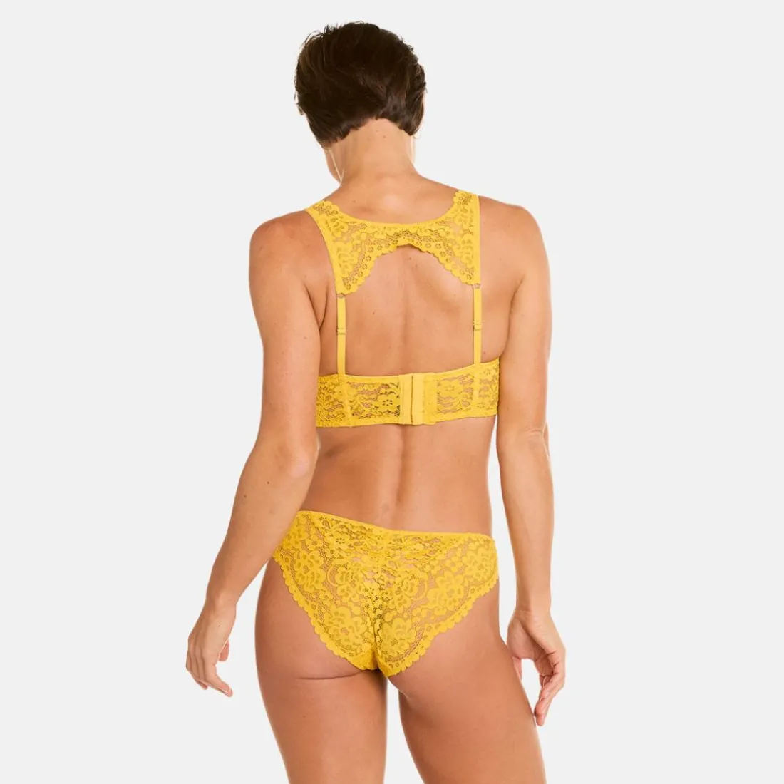 Soutien-gorge ampliforme coque moulée jaune Pétillante