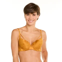 Soutien-gorge ampliforme coque moulée moutarde Effrontée jaune