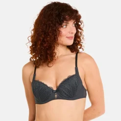 Soutien-gorge ampliforme coque moulée gris