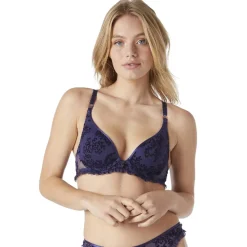 Soutien-gorge ampliforme coques moulées bleu marine Festival