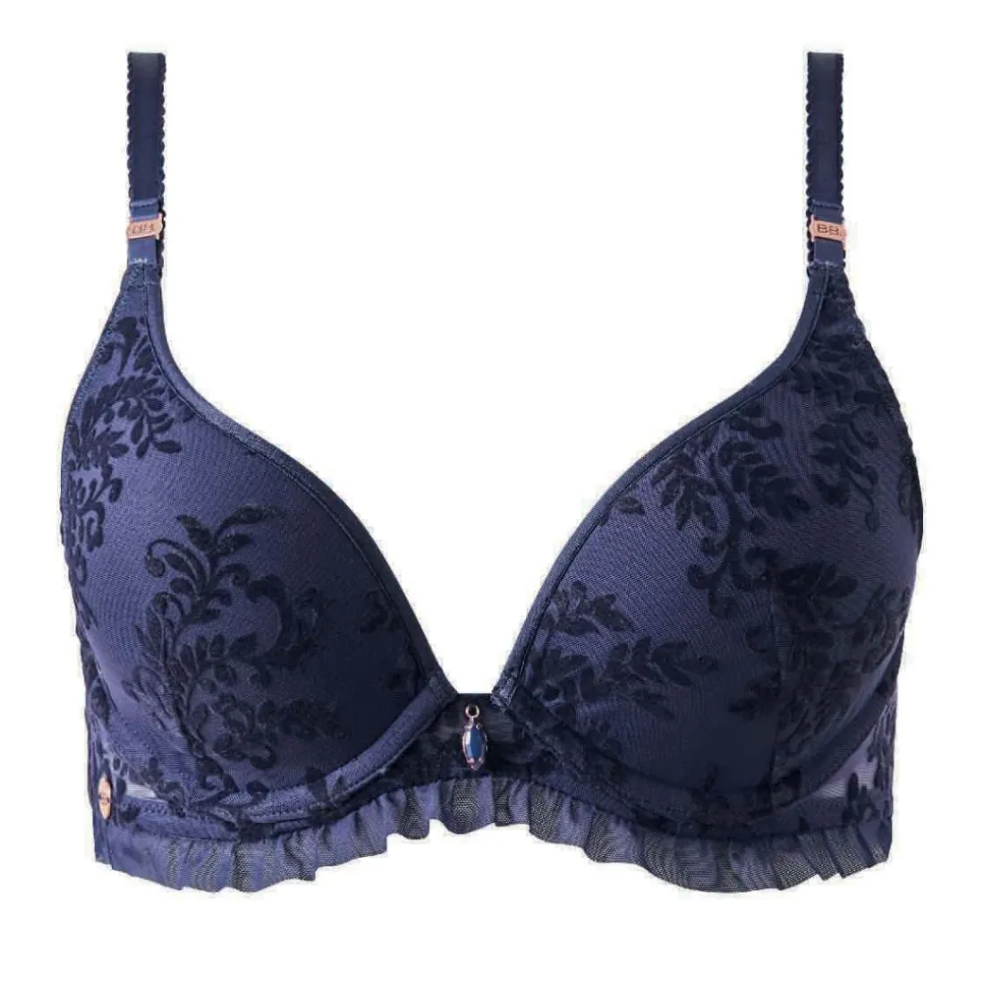 Soutien-gorge ampliforme coques moulées bleu marine Festival