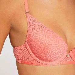 Soutien-gorge ampliforme coque moulée rose Gwen