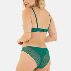 Soutien-gorge Angélique coques à armatures - vert sapin