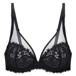 Soutien-gorge armatures décolleté plongeant noir