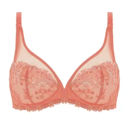 Soutien-gorge avec armatures décolleté plongeant - rose