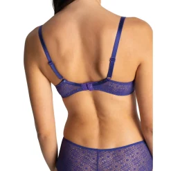 Soutien-gorge avec armatures détails en crochet - Violet Foncé