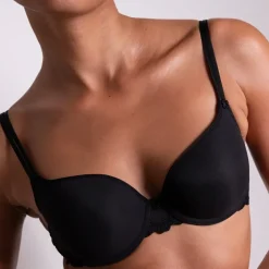 Soutien-gorge balconnet à armatures - Noir