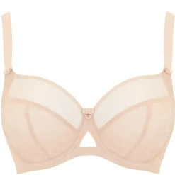 Soutien-gorge balconnet beige en nylon