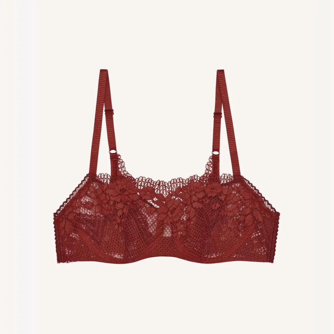 Soutien-gorge bandeau à armatures - Rouge