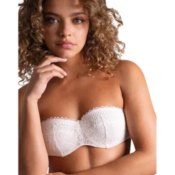 Soutien-gorge bandeau à armatures blanc
