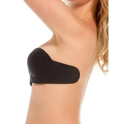 Soutien-Gorge Bandeau Adhésif Sans Dos Noir