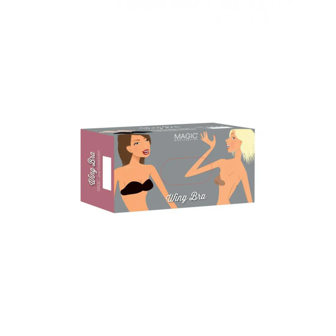 Soutien-Gorge Bandeau Adhésif Sans Dos Noir