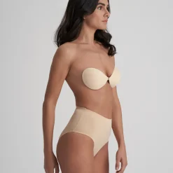 Soutien-gorge bandeau adhésif dos nu chair