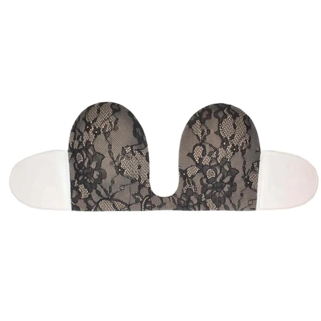 Soutien-gorge bandeau adhésif dos nu et décolleté plongeant - Noir Bye Bra