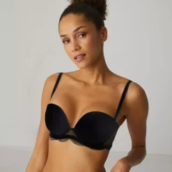 Soutien-gorge bandeau armatures - Noir