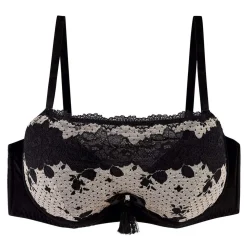 Soutien-gorge bandeau armatures - Noir Pomm Poire