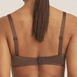 Soutien-gorge bandeau armatures marron