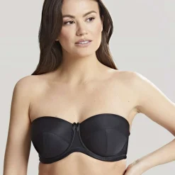 Soutien-gorge bandeau bretelles amovibles noir