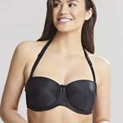 Soutien-gorge bandeau bretelles amovibles noir