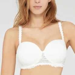 Soutien-gorge bandeau coques ivoire