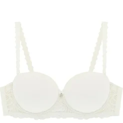 Soutien-gorge bandeau coques ivoire
