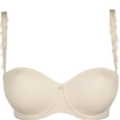 Soutien-gorge bandeau coques plongeant cappuccino