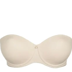 Soutien-gorge bandeau coques plongeant cappuccino