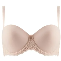 Soutien-gorge bandeau coques confort armatures nude