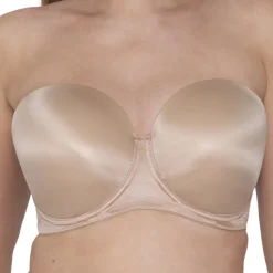 Soutien-gorge bandeau moulé armatures beige