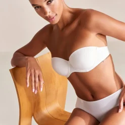 Soutien-gorge bandeau nacre