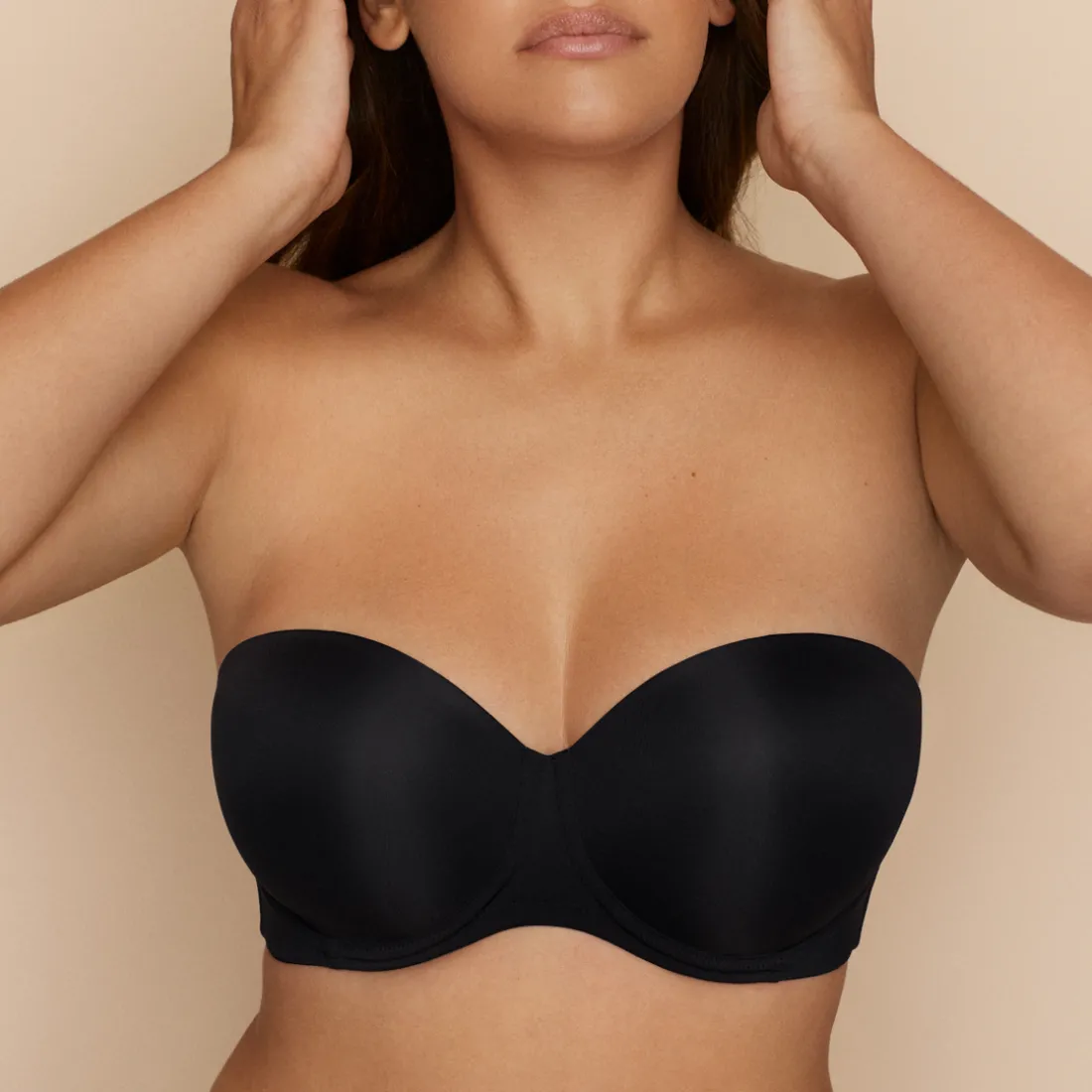 Soutien-gorge bandeau sans coques noir