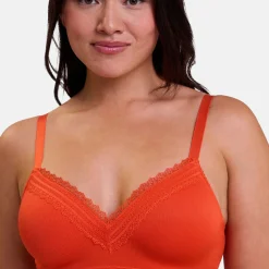 Soutien-gorge brassière coques sans armatures Agathe - Orange