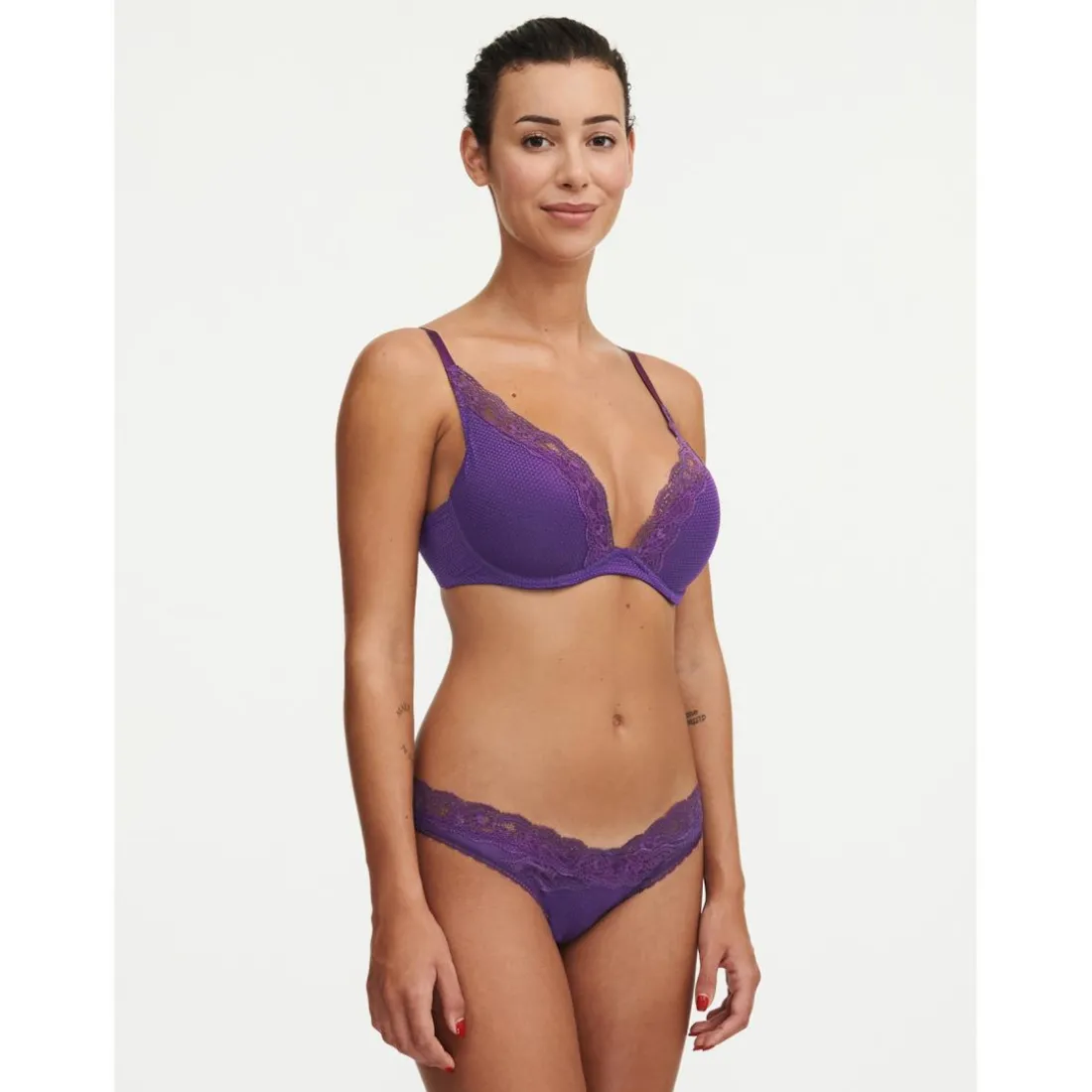 Soutien-gorge coque plongeant violet Passionata