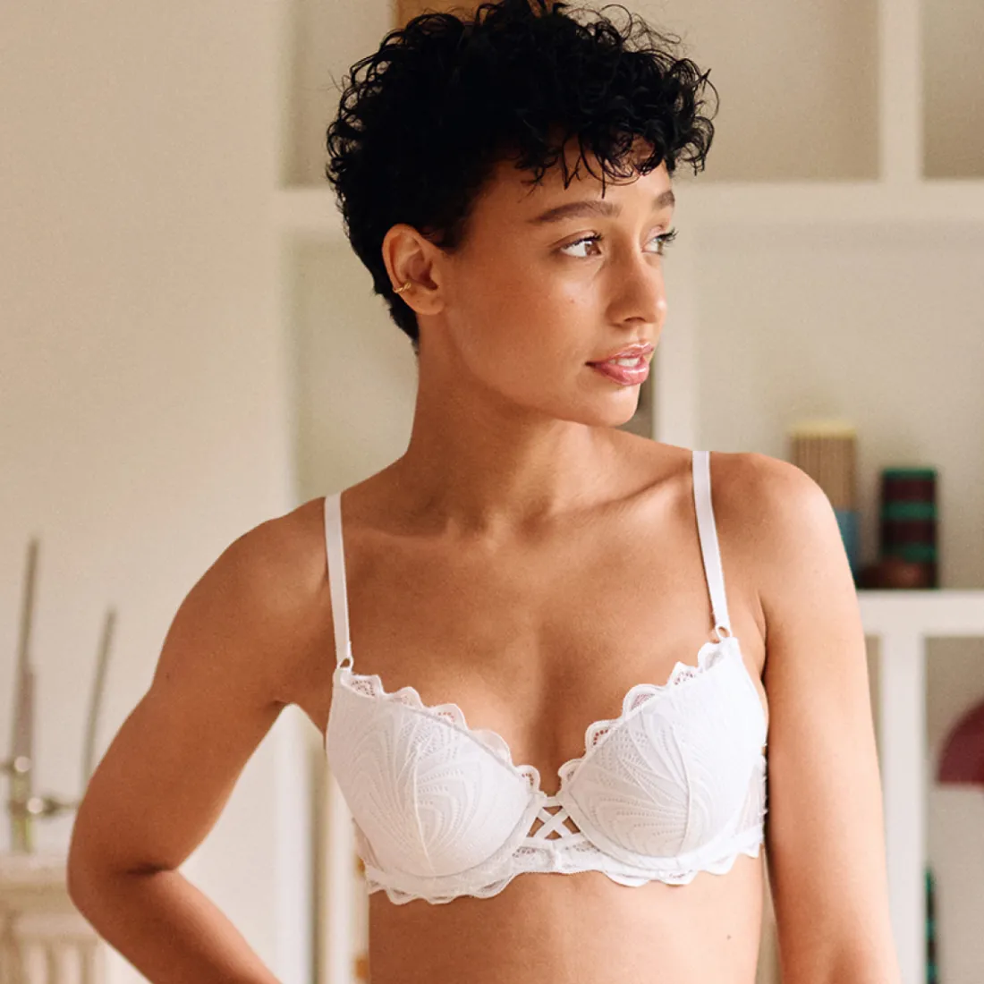 Soutien-gorge coques à armatures blanc