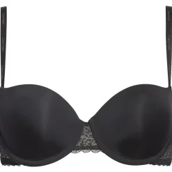 Soutien-gorge coques armatures noir en nylon