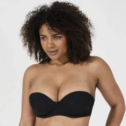 Soutien-gorge coques bandeau armaturé Noir