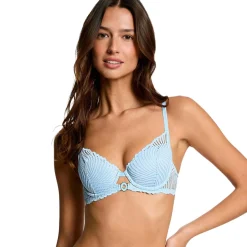 Soutien-gorge coques moulées bleu Garance
