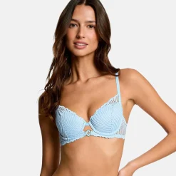 Soutien-gorge coques moulées bleu Garance