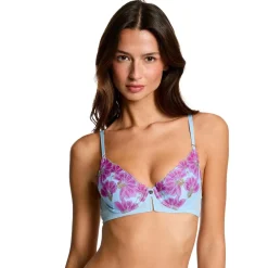 Soutien-gorge coques moulées bleu Clemence