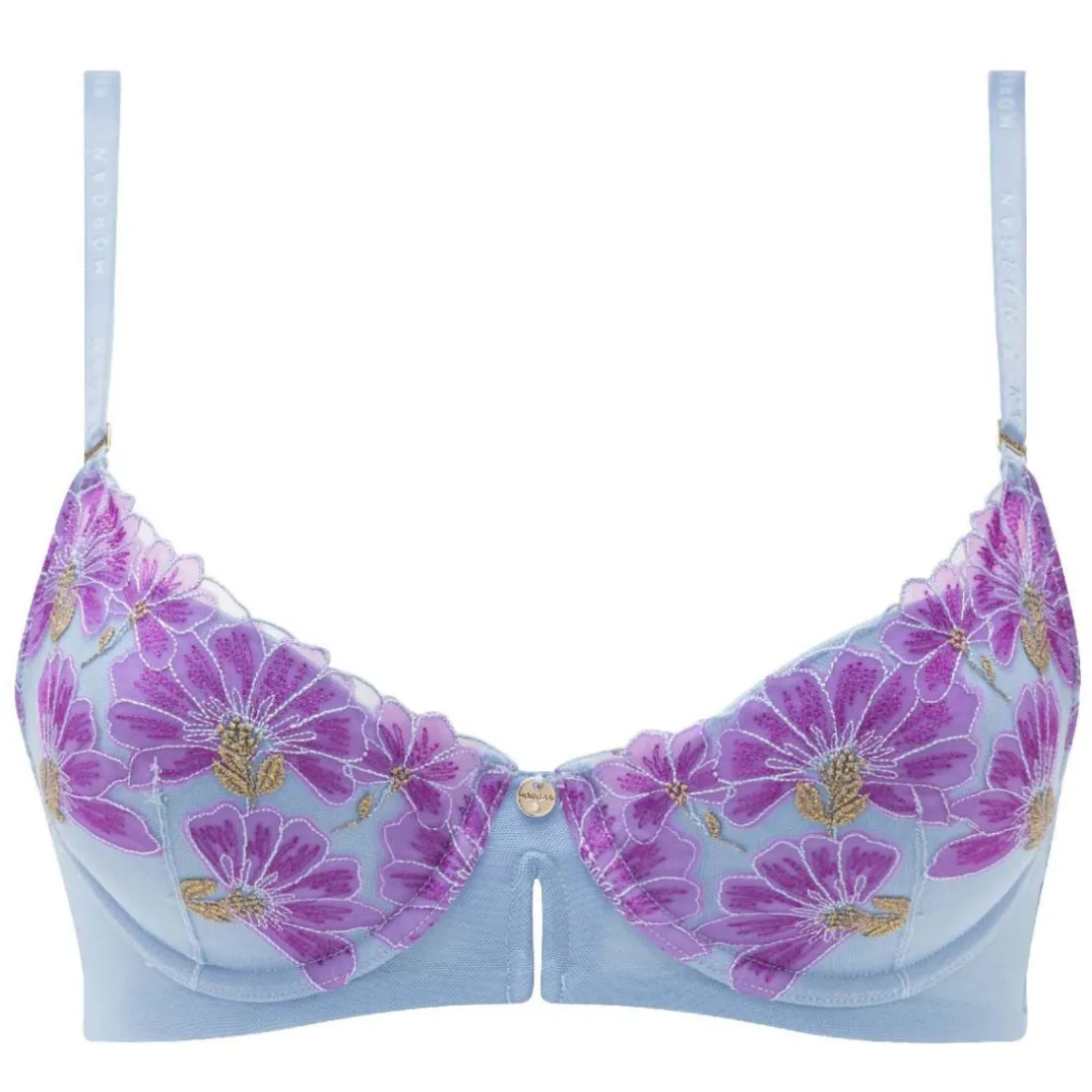 Soutien-gorge coques moulées bleu Clemence