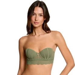 Soutien-gorge coques moulées bandeau kaki Lorie vert