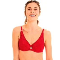 Soutien-gorge coques moulées armatures - Rouge Pomm Poire