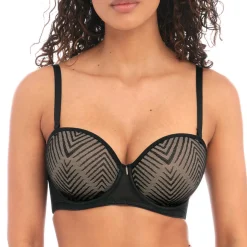 Soutien-gorge Coques Moulées Armatures - Noir en nylon