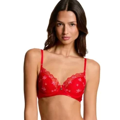 Soutien-gorge coques moulées rouge Amandine