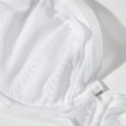 Soutien-gorge corbeille à armatures détail en résille - Blanc
