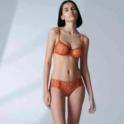 Soutien-gorge corbeille armatures - Orange