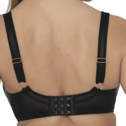 Soutien-gorge corbeille armatures demi-sein noir en viscose