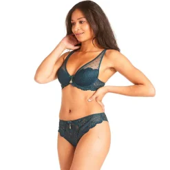 Soutien-gorge corbeille armatures en dentelle Pomm Poire Bleu