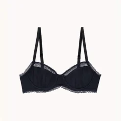 Soutien-gorge corbeille Charlotte noir en coton
