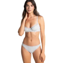Soutien-gorge corbeille gris en coton